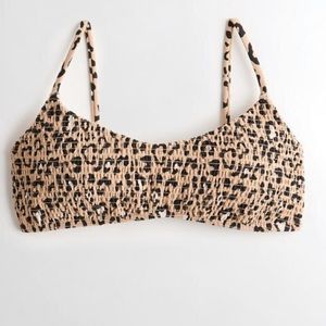 hollister cheetah print swimsuit top